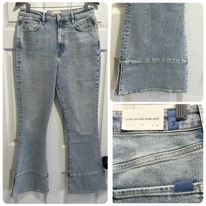 NWT 7 For all Mankind Ultra High Rise Skinny Boot Jeans with Split Hem Size 31
